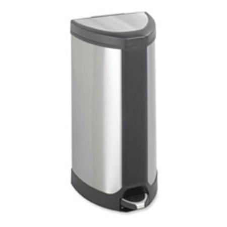 PINPOINT Step-On Receptacle- 4 Gal- 10-.75in.x10-.75in.x20-.50in.- Stainless PI2655471